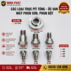 Các Loại Trục Pít Tông – Ốc Van Máy Phun Sơn, Phun Bột Minh Phát