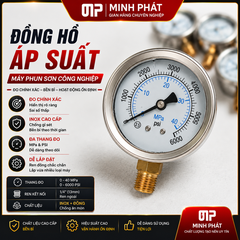 Đồng Hồ Áp Suất Máy Phun Sơn Công Nghiệp Minh Phát
