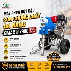 Máy Phun Bột Đặc Sơn Chống Cháy Đa Năng Gmax II 7900 95% Minh Phát