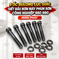 6 Ốc Bulong Lục Giác Siết Đầu Bơm Máy Phun Sơn Công Nghiệp 980 990 Minh Phát