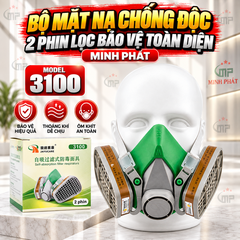 Bộ Mặt Nạ Chống Độc 3100 2 Phin Lọc Sự Bảo Vệ Toàn Diện Cho Công Việc Phun Trừ Sâu và Sơn PU