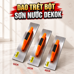 Dao Trét Bột Sơn Nước Dekok Tay Cầm Nhựa 40cm 45cm 50cm Thép Trắng