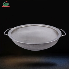 Rỗ Lược Bột - Lược Sơn Inox 201 2 Lớp Lưới Minh Phát Kích Thước 30cm