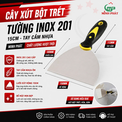 Cây Xút Bột Trét Tường Inox 201 12cm 15cm Minh Phát
