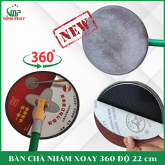 Bàn Chà Nhám Sơn NướcTròn Xoay 360 Độ 22cm Dán Nhám Lưới Minh Phát