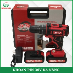 Máy Khoan Pin ĐH 36v Đa Năng Bắn Vít Khoan Sắt Khoan Tường Gạch