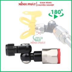 Đầu Phun Sơn Công Nghiệp Xoay 180 Độ, Chỉnh Góc Phun Sơn Góc Hẹp Cầu Thang Tiện Lợi
