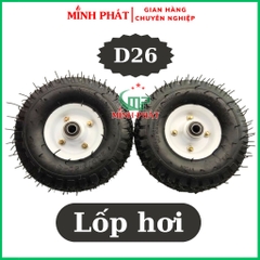 Combo 2 Bánh Xe Lốp Hơi Máy Phun Bột, Lốp Xe Máy Phun Sơn Công Nghiệp