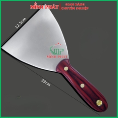 Cây Xủi  Bột Trét 12.5cm Inox 201 Dẻo Cán Gỗ Cao Cấp Minh Phát Dày 0.4mm