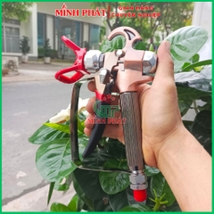 Súng Phun Sơn Cao Áp Tay Cầm Đen Kèm Kéc 517 Minh Phát