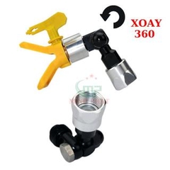 🔄 Đầu Xoay Minh Phát – Phụ Kiện Máy Phun Sơn Không Khí Dạng Cong Xoay Tự Do