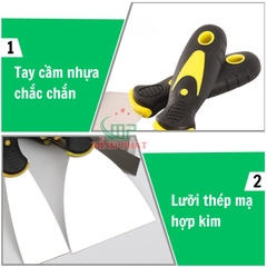 Cây Xút Bột Trét Tường 12cm Minh Phát, Xủi Tường Inox 201 Sơn Nước