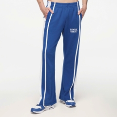 Quần ống vểnh thun cotton form thoải mái màu xanh coban