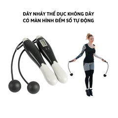 Dây Nhảy Thể Dục Không Dây Có Màn Hình Đếm Số Tự Động