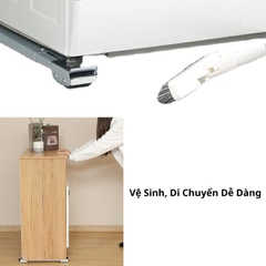 Bộ 2 Thanh Chân Đế Máy Giặt, Tủ Lạnh Có Bánh Xe Di Chuyển Chịu Tải 200 Kg Có Thể Điều Chỉnh Được Kích Thước Đến 70 Cm