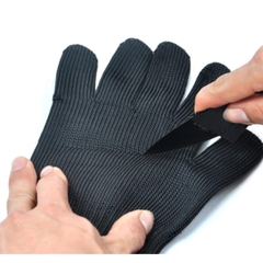 Đôi găng tay chống cắt, chống mài mòn dệt thép không gỉ 17x23cm