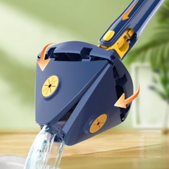 Cây Lau Nhà Lau Kính Tự Vắt Tam Giác Xoay 360 Độ Cán Dài 1.3 M