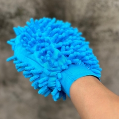 Găng Tay Rửa Xe San Hô 2 Mặt Mềm Mịn Sợi Microfiber Chuyên Dụng Cho Ô Tô, Xe Máy