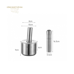 Bộ cối chày inox 304 thép không gỉ