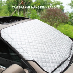 Tấm Bạt Che Nắng Kính Lái Ô Tô Giúp Bảo Vệ Khoang Nội Thất Chất Liệu Tráng Bạc Kích Thước 147 x 100 Cm