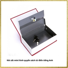 Két sắt mini hình quyển sách từ điển tiếng Anh Ổ khóa