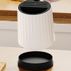 Kệ Đựng Dao Muỗng Đũa Xoay 360 Có Khay Chứa Nước