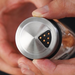 Bộ 6 Hũ Đựng Gia Vị Thủy Tinh Kèm Giá Xoay 360 Độ