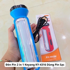 Đèn Pin 2 in 1 Keyang KY-4316 Dùng Pin Sạc
