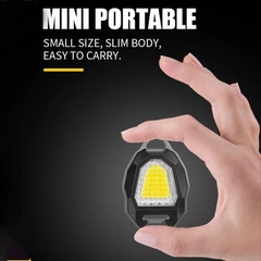 Đèn Móc Khoá 5 In 1 Sử Dụng Cáp Sạc Có 3 Chế Độ Chiếu Ánh Sáng Trắng, Vàng, Đỏ, Nhấp Nháy