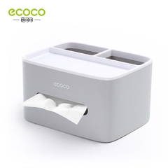 Hộp Đựng Giấy Ăn - Hộp Đựng Khăn Giấy Ecoco Có Ngăn Để Đồ, Trang Trí Nhà