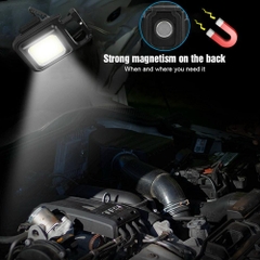 Đèn Pin Led Mini Siêu Sáng COB Có Móc Khóa Dùng Mở Nắp Chai Chế Độ Nhấp Nháy Có Sạc Usb