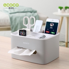 Hộp Đựng Giấy Ăn - Hộp Đựng Khăn Giấy Ecoco Có Ngăn Để Đồ, Trang Trí Nhà