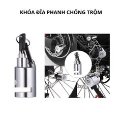 Khóa Đĩa Phanh Chống Trộm Chất Liệu Thép Nguyên Khối Cho Xe Máy, Xe Điện, Xe Đạp