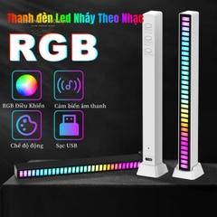 Thanh Đèn LED RGB Cảm Biến Âm Thanh Tự Nhấp Nháy Theo Nhạc