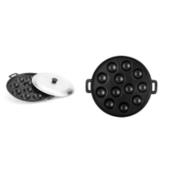 Khuôn đổ bánh khọt bánh căn 12 lỗ chống dính kèm nắp đậy