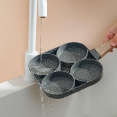 Chảo Chiên Trứng Vân Đá 4 Ngăn Chống Dính Dùng Được Bếp Từ