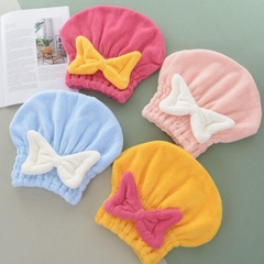 Mũ Tắm Ủ Tóc, Quấn Đầu Vải Cotton Nhanh Khô Có Nơ Mềm Mịn Siêu Thấm Nước
