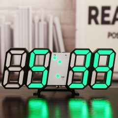 Đồng Hồ Điện Tử LED 3D Để Bàn, Treo Tường Có Chức Năng Báo Thức Đo Nhiệt Độ