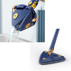 Cây Lau Nhà Lau Kính Tự Vắt Tam Giác Xoay 360 Độ Cán Dài 1.3 M