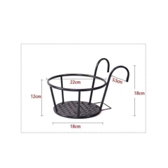 Giỏ Treo Chậu Hoa Ban Công Có Móc Đường Kính 22 Cm