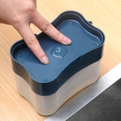 Hộp Đựng Nước Rửa Chén Có Vòi Bơm Và Khay Đựng Kèm Miếng Bọt Biển 2 In 1