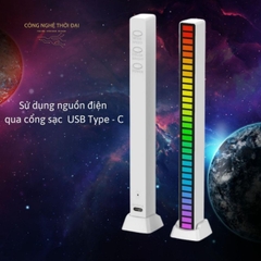 Thanh Đèn LED RGB Cảm Biến Âm Thanh Tự Nhấp Nháy Theo Nhạc