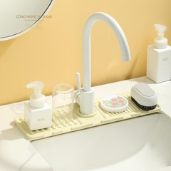 Thảm silicone hứng và thoát nước bồn rửa bát, bồn rửa mặt, thoát nước nhanh chóng, dễ dàng vệ sinh
