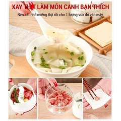 Dụng Cụ Xay Tỏi Ớt Xay Thịt Rút Dây
