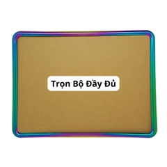 Khung Biển Số Xe Máy 7 Màu Titan Trọn Bộ Mica Kèm Đai Ốc