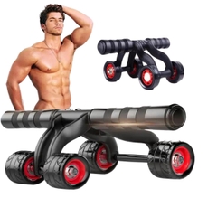 Con Lăn Tập Bụng 4 Bánh Có Thảm Lót Tập Cơ Bụng, Cơ Tay, Cơ Lưng, Tập Gym Tại Nhà