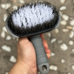 Bàn Chải Chà Rửa Bánh Xe, Lốp Xe Có Tay Cầm Cán Cong Chuyên Dụng Cho Ô Tô, Xe Máy
