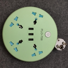 Ổ Cắm Điện Đa Năng Chống Giật Có 3 Lỗ USB Sạc Được Điện Thoại Dây Dài 2M