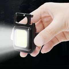 Đèn Pin Led Mini Siêu Sáng COB Có Móc Khóa Dùng Mở Nắp Chai Chế Độ Nhấp Nháy Có Sạc Usb