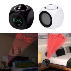 Đồng hồ báo thức có giọng nói và đèn led chiếu hiển thị giờ lên trần nhà Báo thức LED Hiện đại